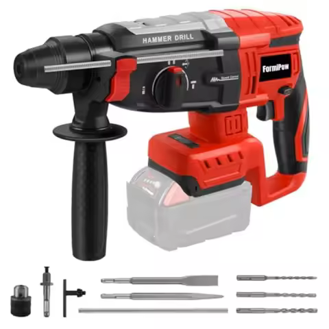 SDS-Plus Rotary Hammer Drill Compatible with M18 Battery for Heavy-Duty Construction and Demolition 