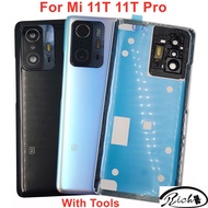 For Xiaomi Mi 11T 11T Pro 5G Original Glass Back Door Lid Battery Cover Rear Housing Panel Case With