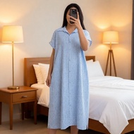 KEMEJA Gabriela Busui Friendly Daster Oversized Dress Maudy Midi Daily Shirt Night Dress
