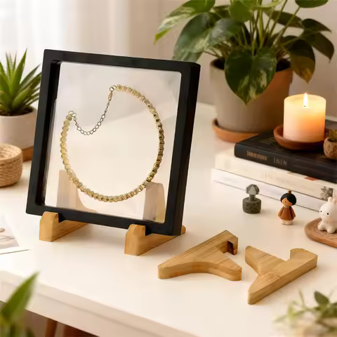 A pair Wooden Recipe Rack Bookshelf Picture Frame Display Stand Reading Stand Picture Frame Stand Ba