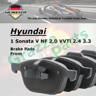 Münster Disc Brake Pad Front for Hyundai Sonata V (5th Gen) NF 2.0 VVTi 2.4 3.3 2005-2010 G4KA G4KC 