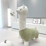 【SG⚡】Alpaca Stool Living Room Lounge Stool Children'S Stool Floor Stool Shoe Bench Removable Cover A