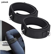 yuksok 2x Ankle Straps for Cable Machine with D Ring for Football Pilates Taekwondo