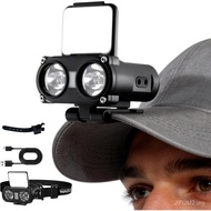 WARSUN Rechargeable Headlamp, 800 Lumens Motion Sensor LED Head Lamp, COB Clip On Hat Light for Base