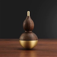 Pure Copper Wood Gourd Tumbler Gourd Paperweight Brass Walnut Gourd Zen Ornaments 9.29.0