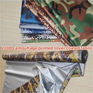 210D Camouflage Coated Silver Waterproof Sunscreen Oxford Cloth Sunshade Umbrella Tent Car Clothing 