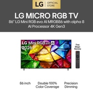 86 inch LG Mini RGB evo AI MRGB86 4K Smart TV  2026