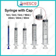 Disposable Syringe with Cap Luer Slip 1pc — 1/3/5/10/20/30/50ml, Industrial Use, Printer Refill Pica