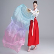 Square Silk Fan Anti-Silk Dance Fan Long Silk Dance Fan Yangko Dance Fan Square Dance Fan Long Silk 