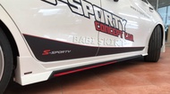สเกิร์ต ชุดแต่งรถยนต์ TOYOTA YARIS ATIV ปี 2017-2018 ทรง S-SPORTY