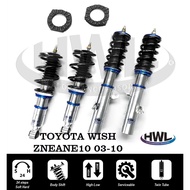 Toyota Wish ZNE ANE10 03-10 - HWL MT1bs series fully adjustable absorber coilover