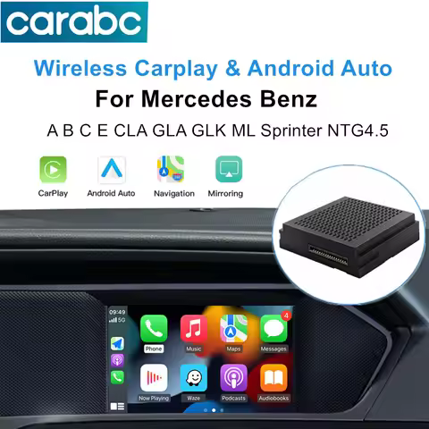 CARABC Wireless Carplay Android Auto For Mercedes Benz A B C E CLA GLA GLK ML Sprinter NTG4.5 Becker