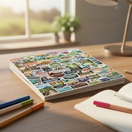 50pcs Cartoon National Park Graffiti Sticker Pack Waterproof for Laptop, Helmet, Cup & Scrapbook Dec