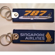 Keychain Singapore Airlines Boeing B787 Dreamliner Fabric