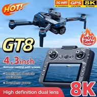 NEW Profesional GT8 Drone 8K HD Dual Camera With Screen FPV 5G WIFI Rc Brushless Motor Obstacle Avoi