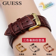 GUESS leather watch strap guess pin buckle watch chain accessories men women calfskin strap 14 16 18mm
