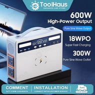 TOOLHAUS Portable Power Station 400W/700W/1200W AC 220V Output Large Capacity Battery Generator Powe