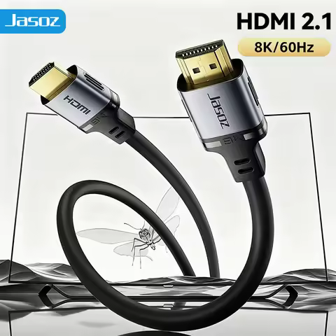 Jasoz 8K HDMI Cable 48Gbps Ultra High Speed 8K@60Hz 4K@120Hz HDMI 2.1 Cord Dynamic HDR 3D eARC for T