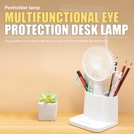 LED student study desk lamp with pen mobile phone holder desk eye protection lamp bedside reading pen holder lamp