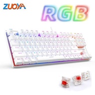 ZUOYA ZUOYA X76 Gaming Mechanical Keyboard RGB Backlight USB Wired 87-Key Full-Key Rushless Russian 