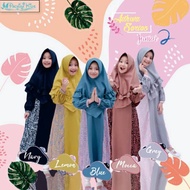 Latest muslim children's clothing, gamis set hijab adhwa junior 2 by pachira ethnic gamis/