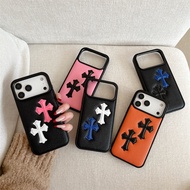 Street Wear Cross Suitable for Apple iPhone17promax All-Inclusive Leather 17pro Phone Case yy4.3