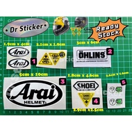 STICKER VISOR ARAI & SHOEI OHLINS ARAI STIKER VISOR EMERGENCY CONCEPT JAPAN PSC STICKER 100% QUALITY