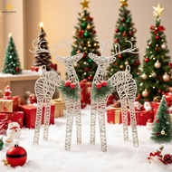 Christmas Reindeer Figurine Glittering Xmas Holiday Party Supply Yard Ornaments Suitable for Mantel 
