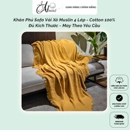 4-Layer Muslin Bucket Sofa Cover - Exquisite Beauty for Living Space - Luxurious modern design