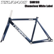 TSUNAMI SNM-100 Chameleon White Fixie Frameset | Fixed Gear SNM100 Track Bicycle Frame