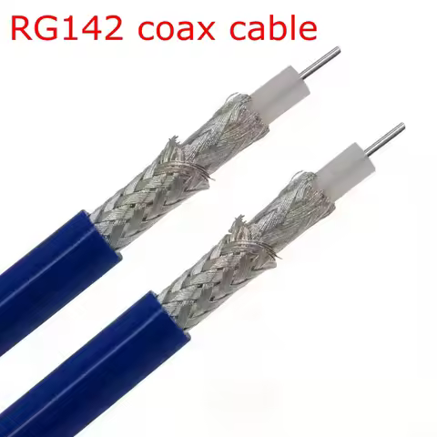 Blue Soft RG142 RG-142 SFF-50-3 Double Shielded RF Coaxial Cable Adapter Connector Coax Cable 50Ohm 