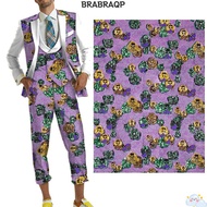 BRABRAA 1 Yard African Fabric, Ankara Cotton Wax Print Fabric, DIY Gold Foil Shimmer Geometric Print