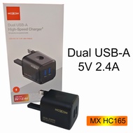 MOXOM 3 Pin Wall Fast Charger 3.0 USB 18W 20W Type C PD Mobile Phone Tablet Overcharge Protection Ad