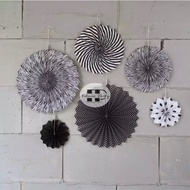 Black Paper fan set black Paper fan set