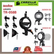 Godox S2 S3 Bowens Mount Flash S-type Holder Bracket for Godox V1 V860II AD200 AD400PRO Speedlite Fl