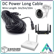 EZVIZ C3W C4W 12V DC Extension Cable 5.5mm x 2.1mm Male Female Power Cord Cable 3/5/10 Meters