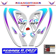 Honda Scoopy Fi 2022 Striping Motif 5 Prestige Stylish Sticker Decal Sticker Lis Original Donut Donu