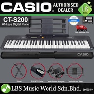 Casio CT-S200 61 Key Casiotone Electric Keyboard Basic Package Music Piano Black (CTS200 CT S200 CTS