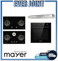 Mayer MMGH892HE 2 Burner / MMGH893HE 3 Burner [86cm] Gas Hob + Mayer MMSL901SM [90cm] Slimline Hood + Mayer MMDO8R [60cm] Built-in Oven with Smoke Ventilation System Bundle Deal!!
