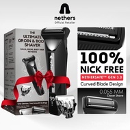 Nethers Undercut Groin & Body Shaver | Beard Hair Trimmer for Mens Private Manscaping & Shaving Body