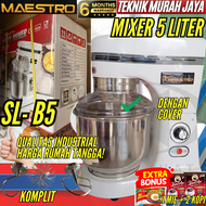 MAESTRO Matrix SL-B5 Mesin Pembuat Adonan Tepung 5 Kg 5 Liter 250 Watt Advance Planetary Dough Mixer