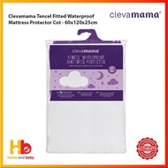 Clevamama Tencel Fitted Waterproof Mattress Protector Cot - 60x120x25cm