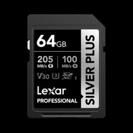 (2026春季限時優惠) Lexar ® Professional SILVER PLUS SDXC™ UHS-I 記憶卡  64GB
