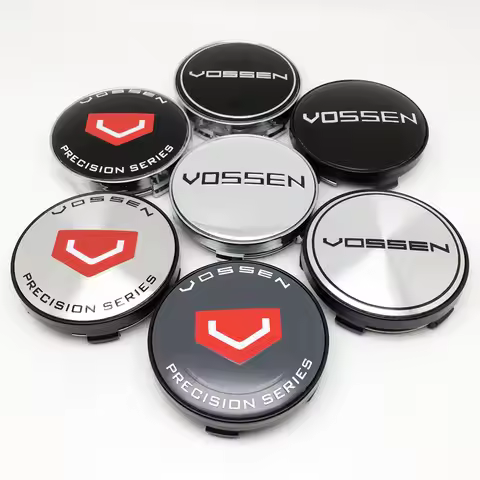 4pcs 60mm VOSSEN Precision Wheel Center Cap Hubs Car Styling Rims Cover Alloy Black Chrome Emblem Ba
