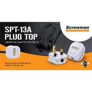 Screwman 13A Plug Top Sirim Approved UK Plug Top 1 piece