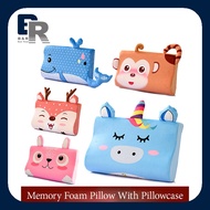 3D Cartoon Animal Infant Pillow Ice Summer Toddler Kids Silk Pillowcase Memory Foam Breathable Baby Sleeping Pillow Case Child