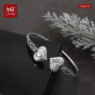 MT Genuine Silver Bracelet Heart Shape Bali Style Wrist 16 17 Cm Bangle (sbg448) Jewelry Manithara