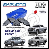 GENUINE AKEBONO MITSUBISHI TRITON KA4T KB4T KJ3T KL3T KL1T 2005-2022 FRONT BRAKE PAD