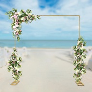 Wedding Arch Stand with Bases, 9.8 x 9.8 ft Garden Arch, Square Metal Wedding Stand, for Weddings Pa