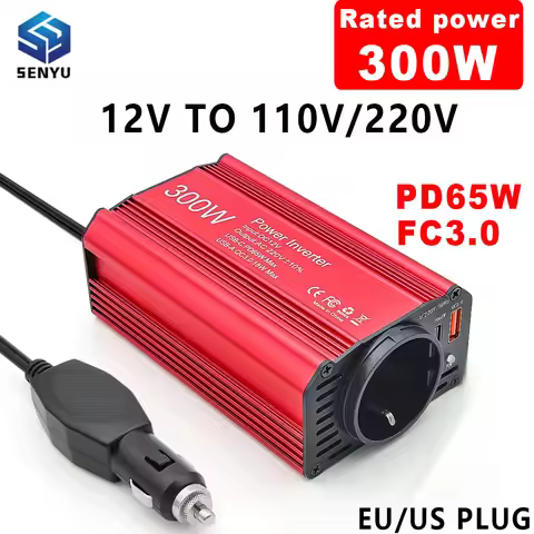 Car Inverter Converter 300W 150W DC12V to 110V 220V Cigarette Lighter To Sockets Power USB Inverter 